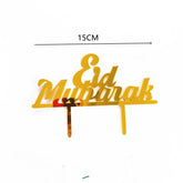 Taarttopper Eid Mubarak - goud (1 stuks) (C)